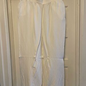 White Wide-Leg Pants